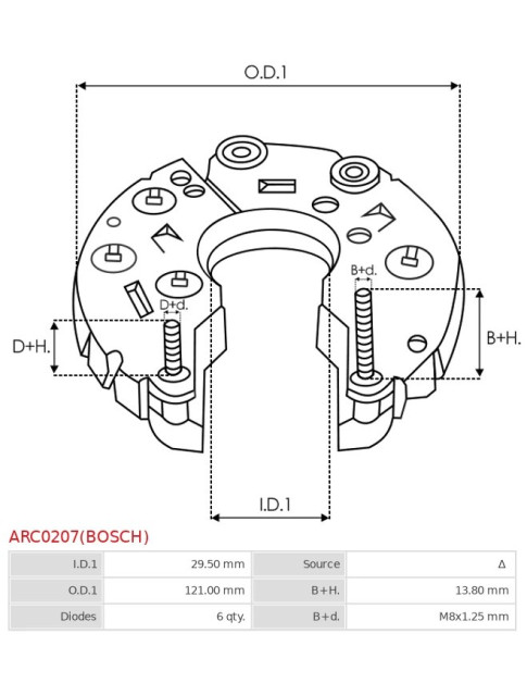 Hátsó - ARC0207(BOSCH)