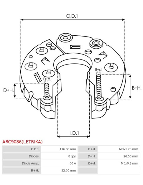 Egyenirányítók - ARC9086(LETRIKA)