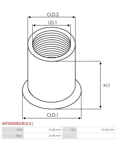 Generátor rögzítő hüvelyek - ARS0068S(BULK)