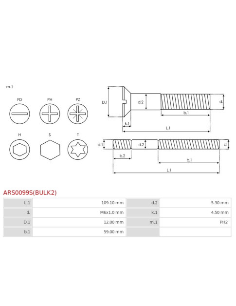 Csavarjai - ARS0099S(BULK2)