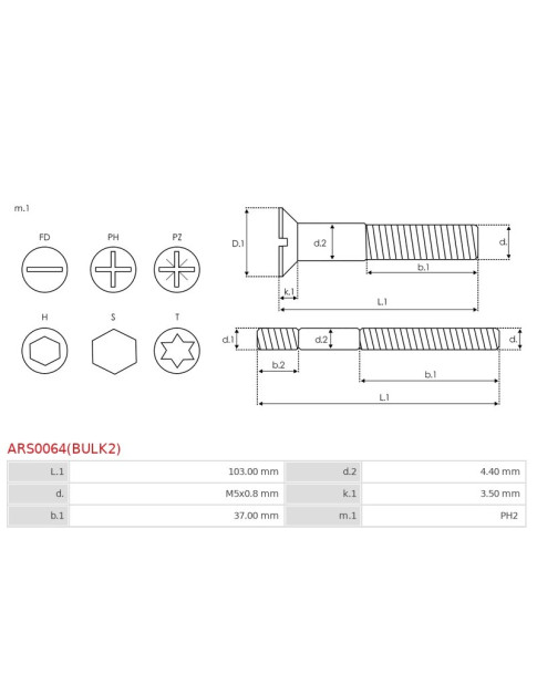 Csavarjai - ARS0064(BULK2)