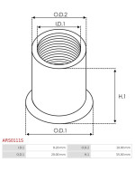 Generátor rögzítő hüvelyek - ARS0111S