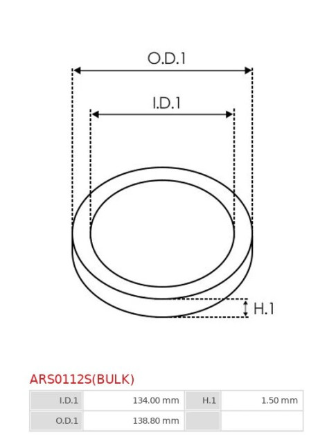 O-gyűrűk - ARS0112S(BULK)