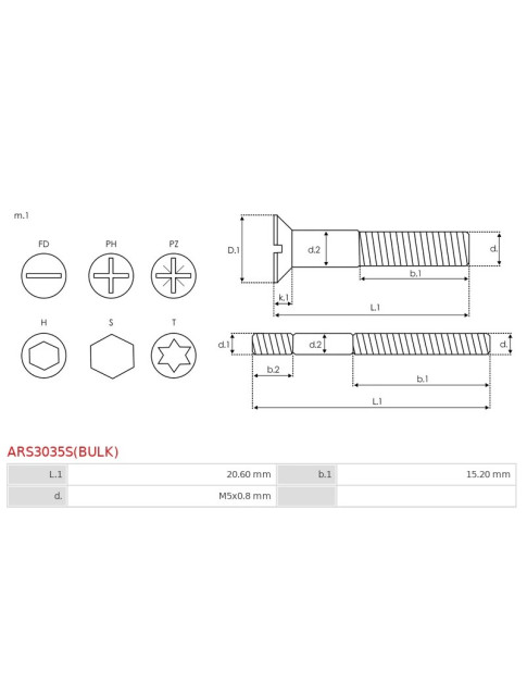 Csavarjai - ARS3035S(BULK)