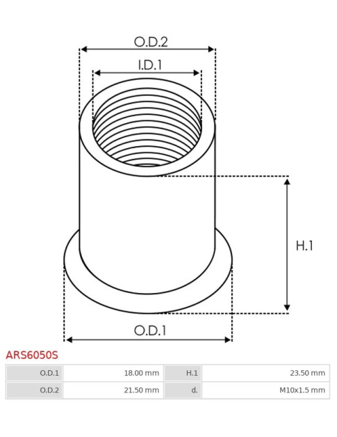 Generátor rögzítő hüvelyek - ARS6050S