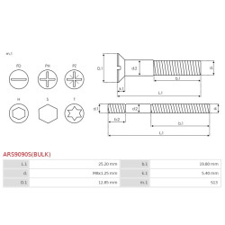 Csavarjai - ARS9090S(BULK)