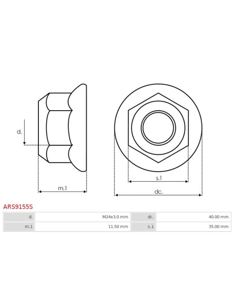 Anyacsavarok - ARS9155S