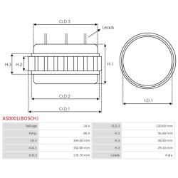 Generátor tekercselések - AS0001(BOSCH)