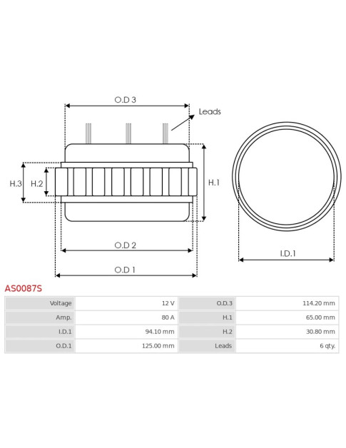 Generátor tekercselések - AS0087S