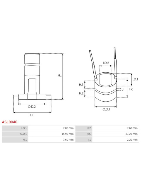 Generátorok kommutátorai - ASL9046