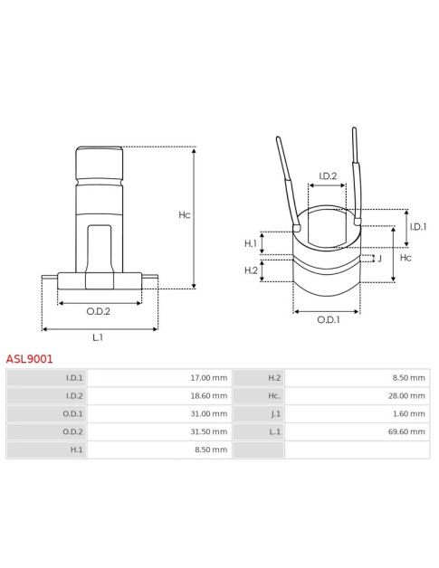 Generátorok kommutátorai - ASL9001