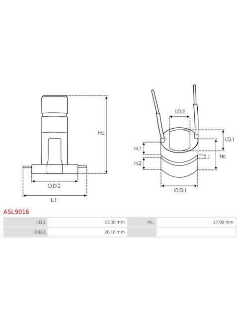 Generátorok kommutátorai - ASL9016