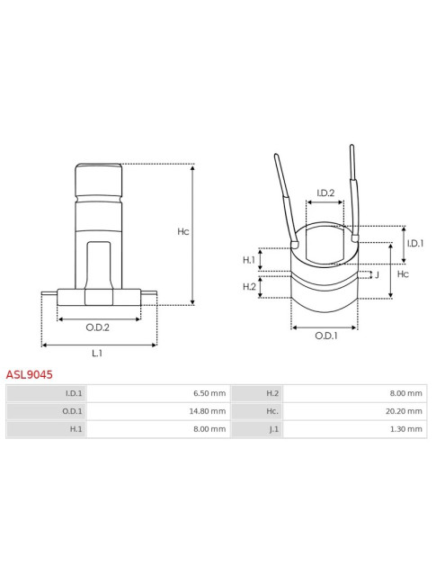 Generátorok kommutátorai - ASL9045