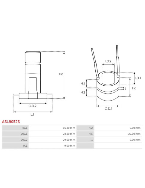 Generátorok kommutátorai - ASL9052S