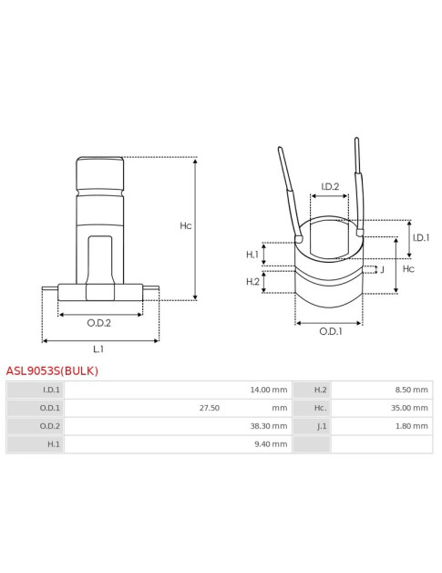 Generátorok kommutátorai - ASL9053S(BULK)