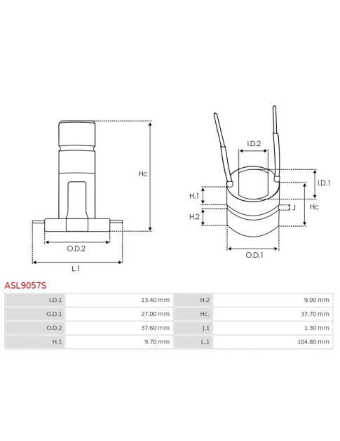 Generátorok kommutátorai - ASL9057S