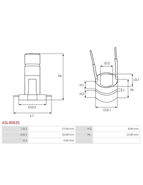 Generátorok kommutátorai - ASL9063S