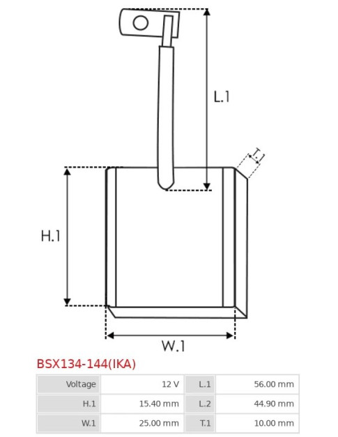 Indítómotorok keféi - BSX134-144(IKA)