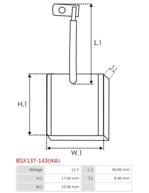 Indítómotorok keféi - BSX137-143(IKA)