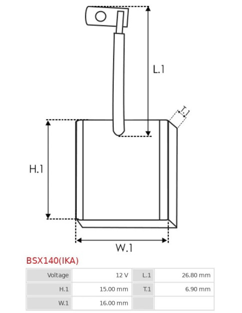 Indítómotorok keféi - BSX140(IKA)