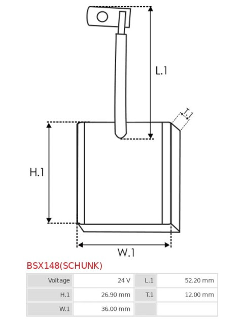 Indítómotorok keféi - BSX148(SCHUNK)