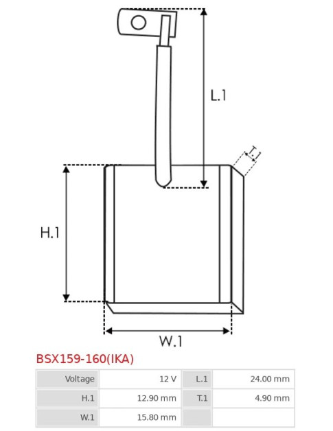 Indítómotorok keféi - BSX159-160(IKA)