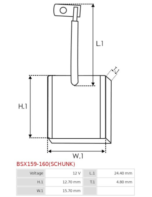 Indítómotorok keféi - BSX159-160(SCHUNK)