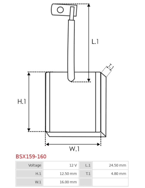 Indítómotorok keféi - BSX159-160