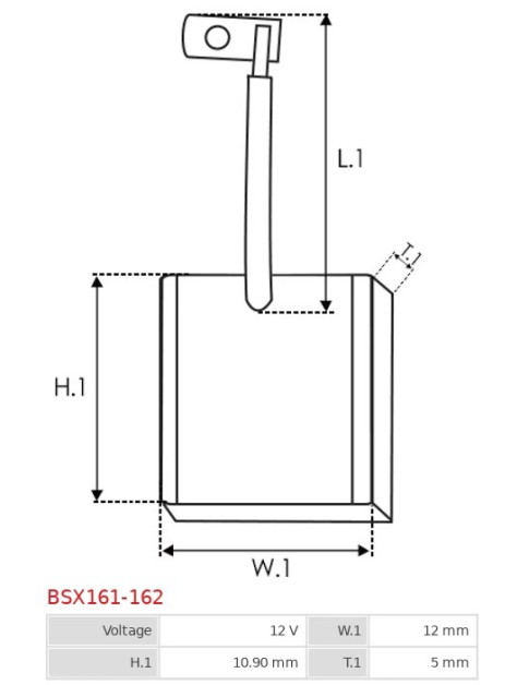 Indítómotorok keféi - BSX161-162