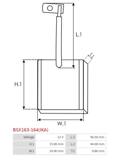 Indítómotorok keféi - BSX163-164(IKA)