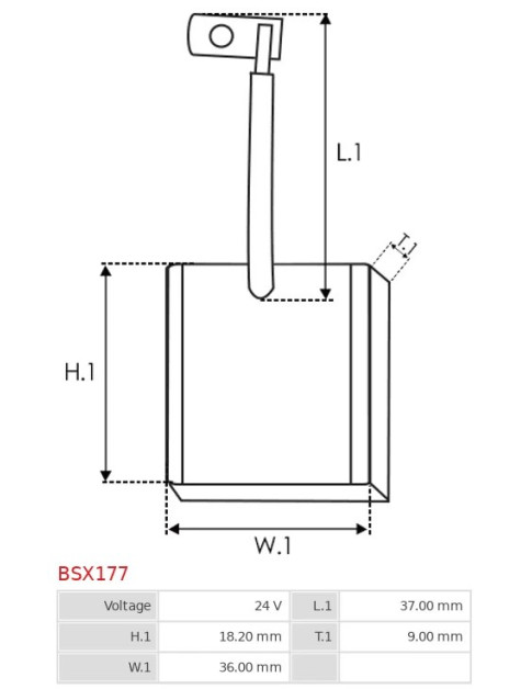 Indítómotorok keféi - BSX177