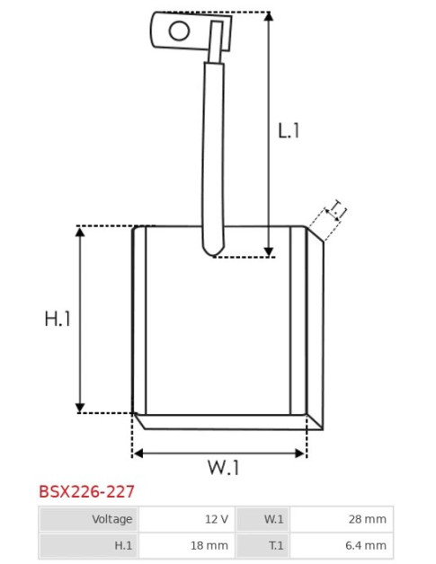 Indítómotorok keféi - BSX226-227