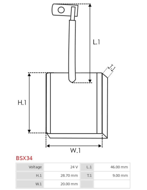 Indítómotorok keféi - BSX34