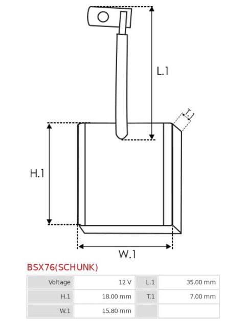 Indítómotorok keféi - BSX76(SCHUNK)