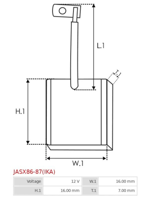 Indítómotorok keféi - JASX86-87(IKA)