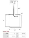 Indítómotorok keféi - JSX38-39-40