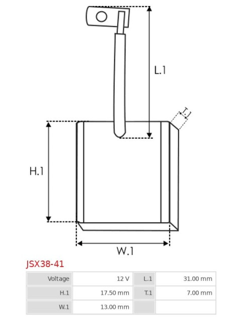 Indítómotorok keféi - JSX38-41