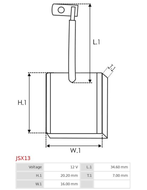 Indítómotorok keféi - JSX13