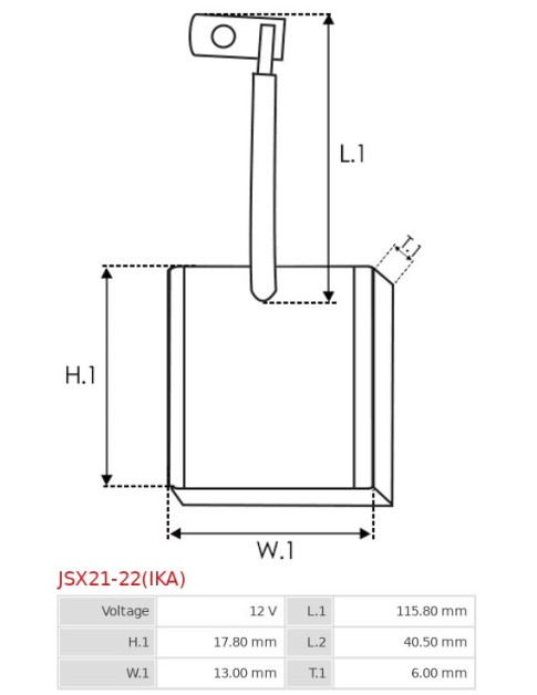 Indítómotorok keféi - JSX21-22(IKA)