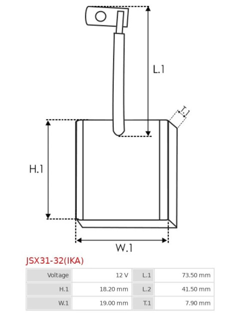 Indítómotorok keféi - JSX31-32(IKA)