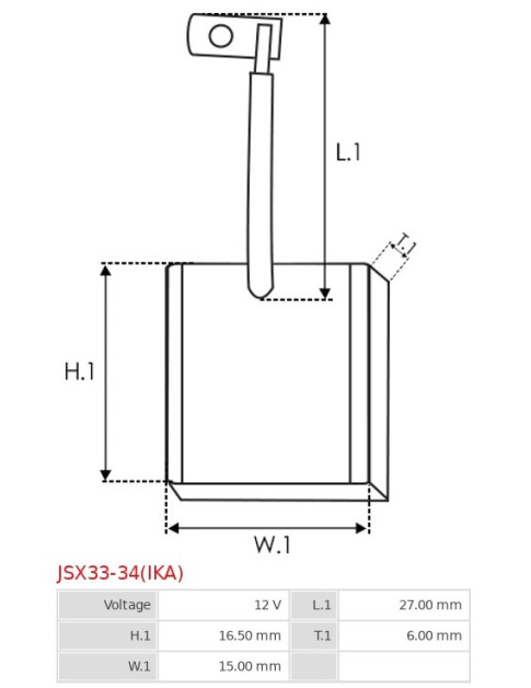 Indítómotorok keféi - JSX33-34(IKA)