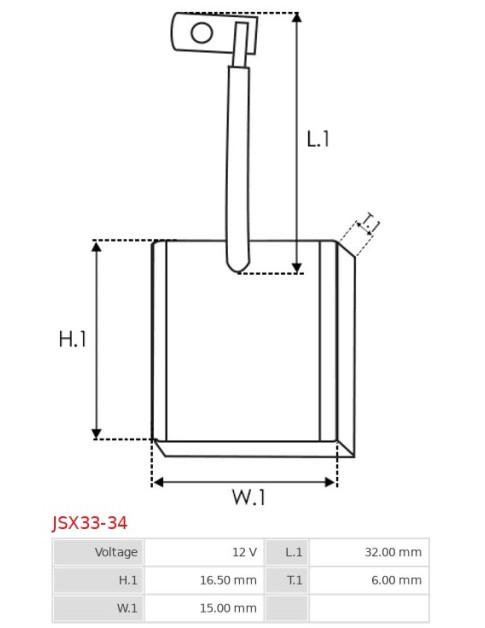 Indítómotorok keféi - JSX33-34