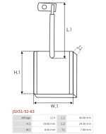 Indítómotorok keféi - JSX51-52-63