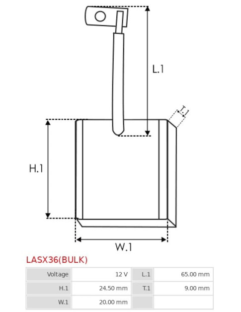 Indítómotorok keféi - LASX36(BULK)