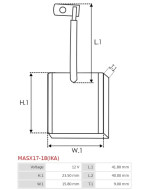 Indítómotorok keféi - MASX17-18(IKA)