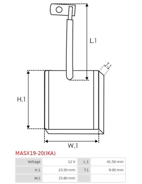 Indítómotorok keféi - MASX19-20(IKA)