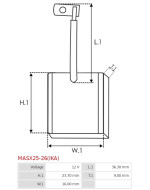Indítómotorok keféi - MASX25-26(IKA)