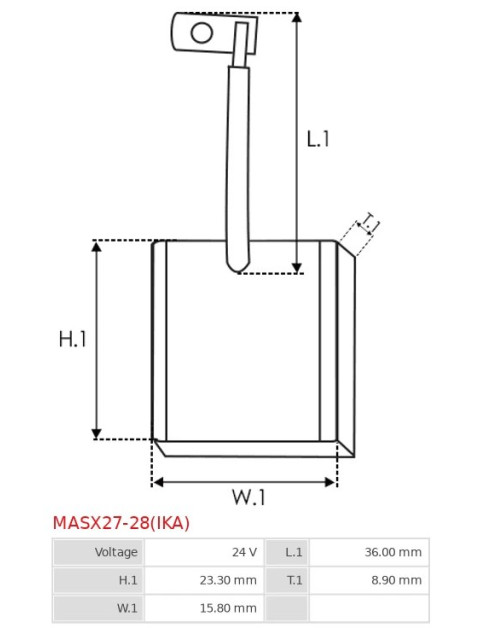 Indítómotorok keféi - MASX27-28(IKA)