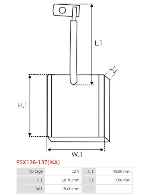 Indítómotorok keféi - PSX136-137(IKA)