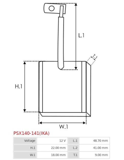 Indítómotorok keféi - PSX140-141(IKA)